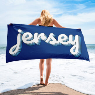 Blue Jersey Beach Towel